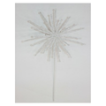22" Glitter Starburst Crystal Stem - White