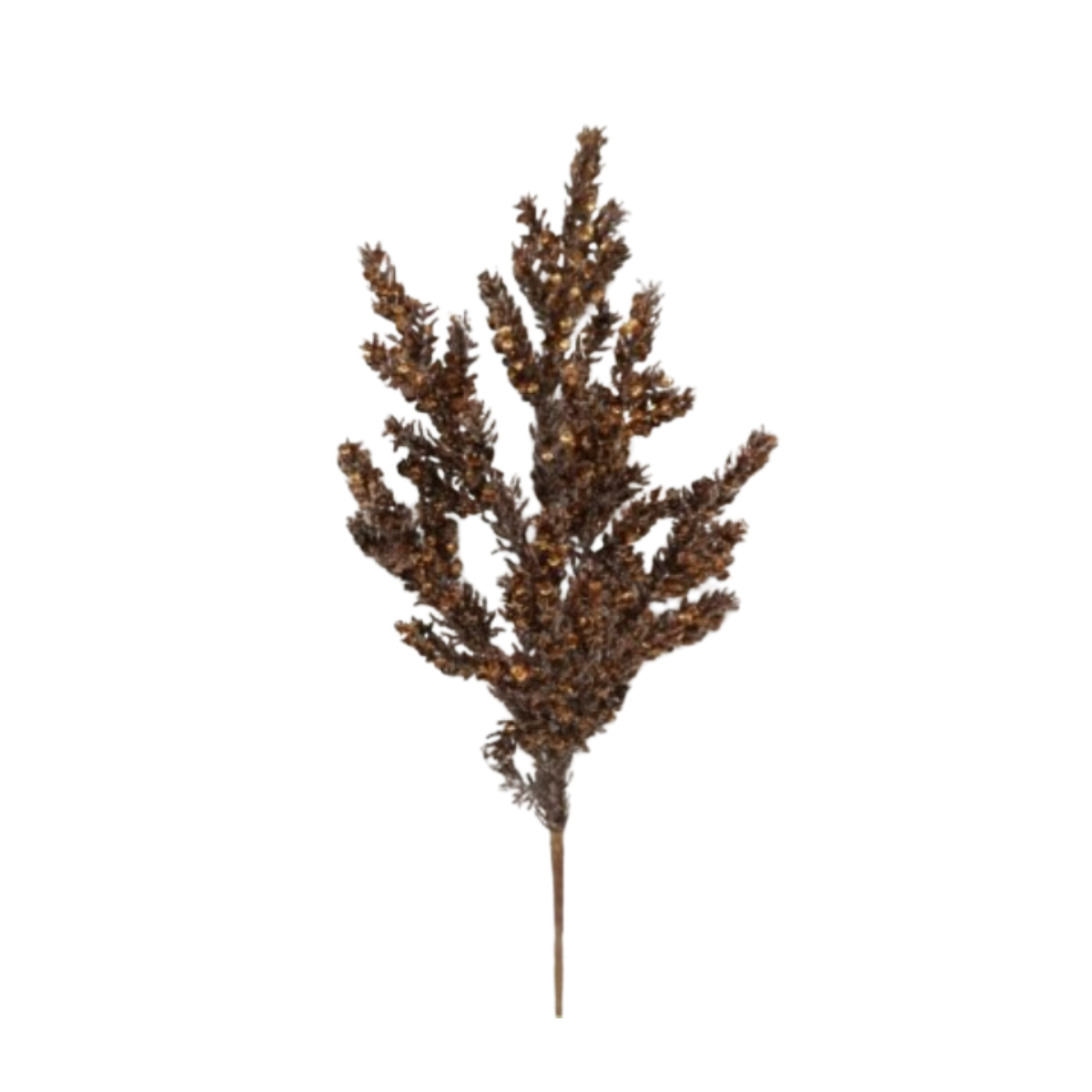 26" Sequin Mini Spruce Spray - Brown