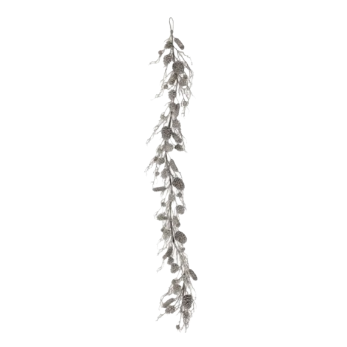 24" Snowy Glitter Cone Spray with Branch