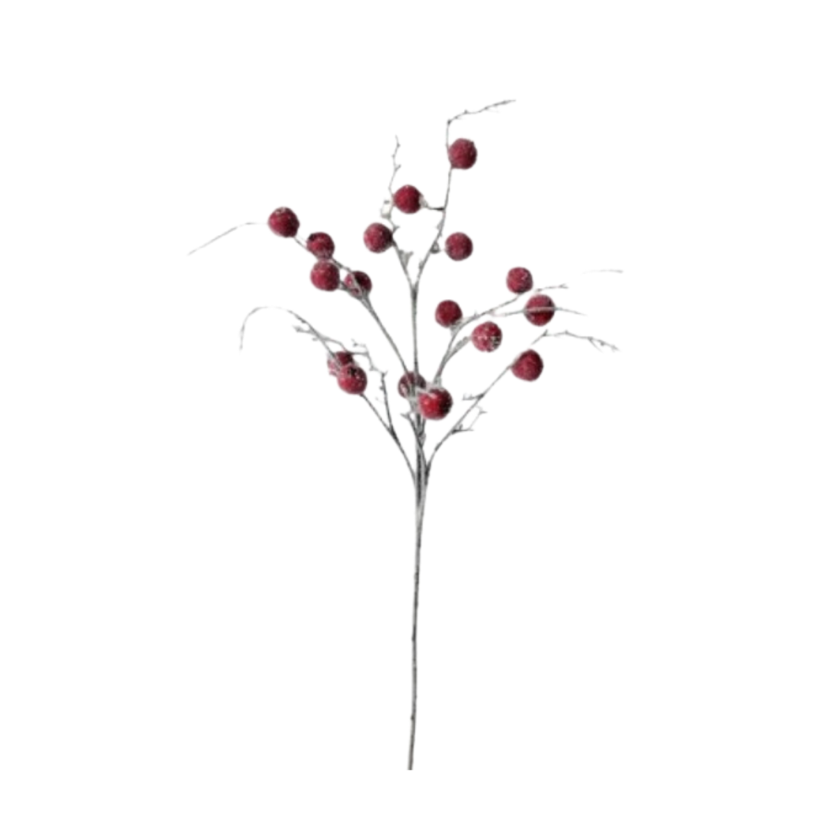 43" Iced/Glitter Jumbo Berry Spray - Red