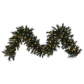 9' x 14" Mixed Pine Garland - Warm White Garland