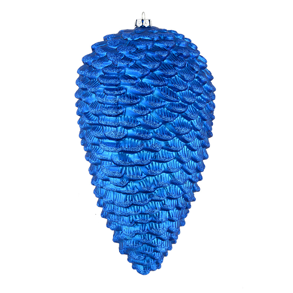 7" Matte Glitter Pinecone - Set of 4