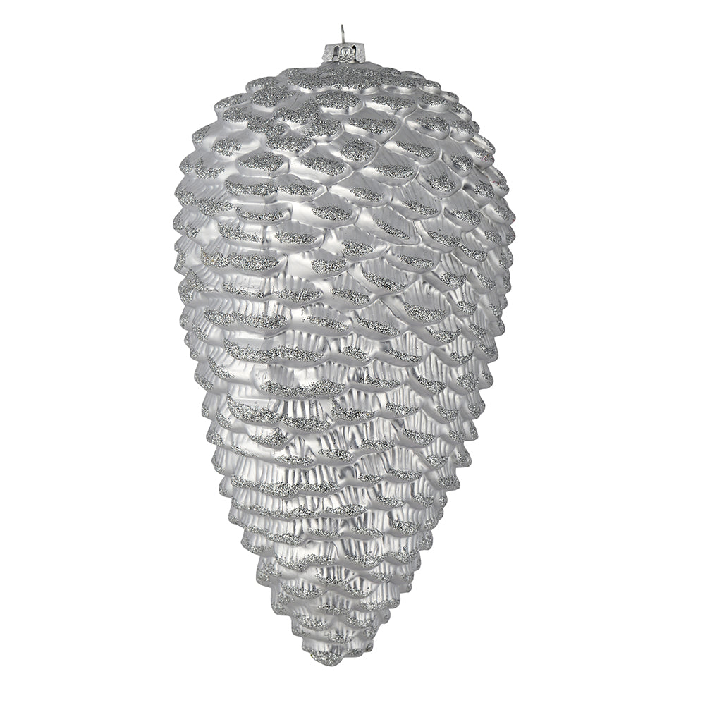 7" Matte Glitter Pinecone - Set of 4