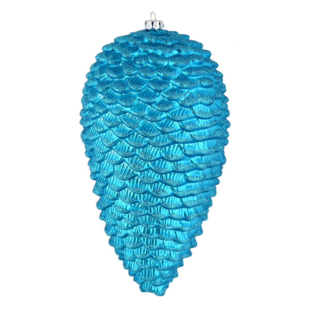 7" Matte Glitter Pinecone - Set of 4