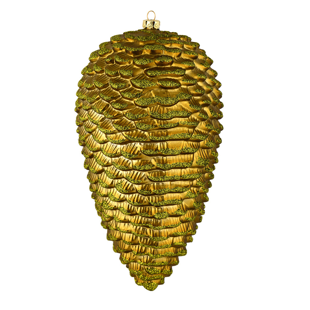 7" Matte Glitter Pinecone - Set of 4