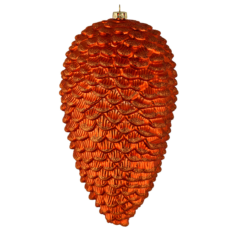 7" Matte Glitter Pinecone - Set of 4