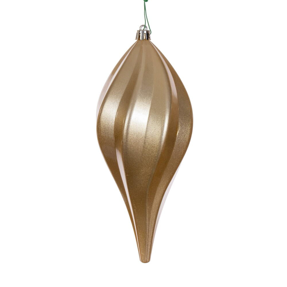 Candy Swirl Drop Ornament Drilled and Looped UV - 8" and 12"