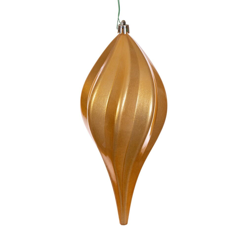 Candy Swirl Drop Ornament Drilled and Looped UV - 8" and 12"