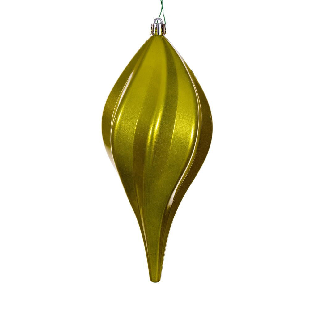 Candy Swirl Drop Ornament Drilled and Looped UV - 8" and 12"