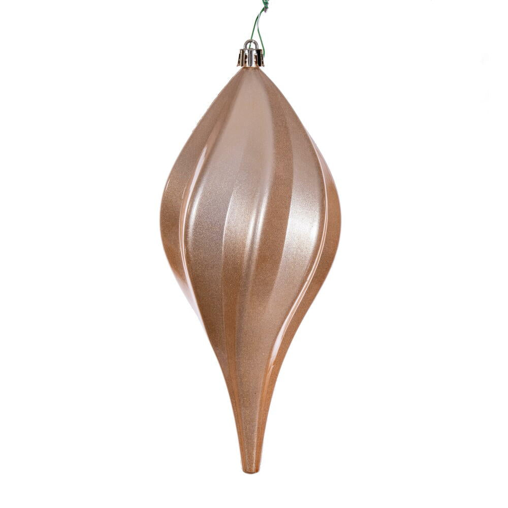 Candy Swirl Drop Ornament Drilled and Looped UV - 8" and 12"