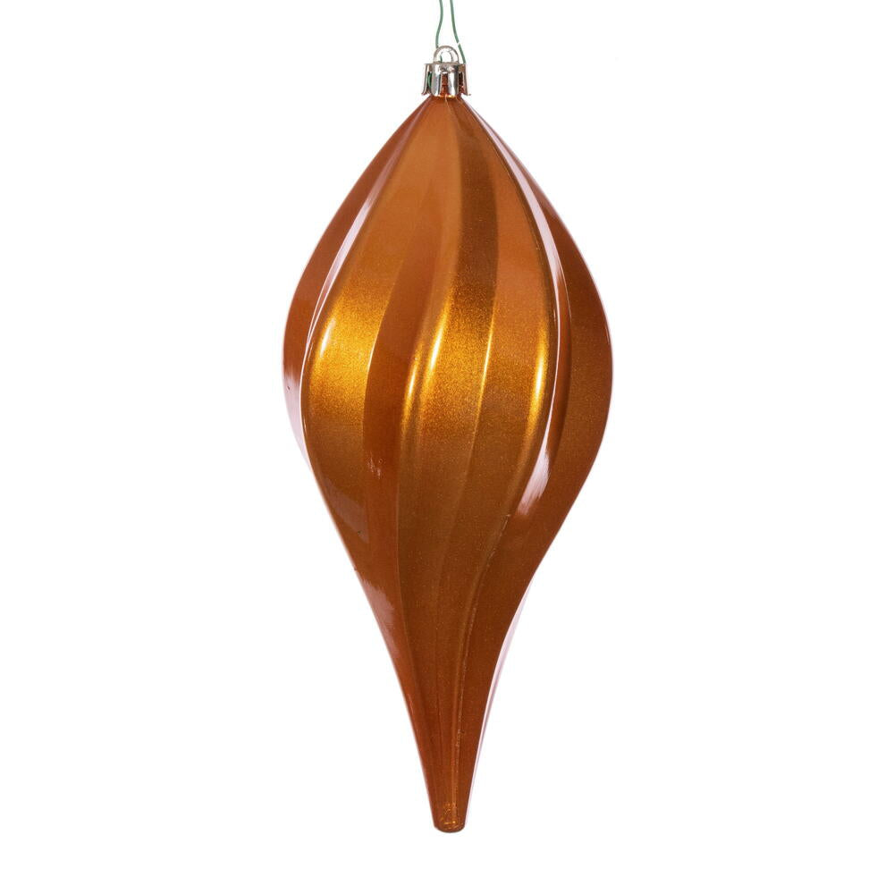 Candy Swirl Drop Ornament Drilled and Looped UV - 8" and 12"