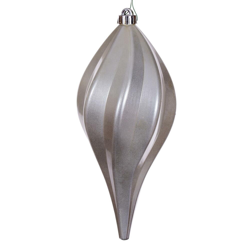 Candy Swirl Drop Ornament Drilled and Looped UV - 8" and 12"