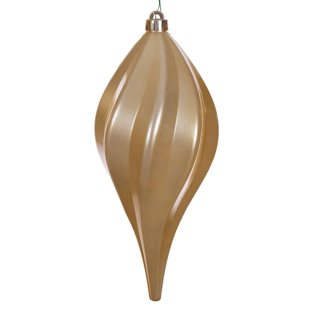 Candy Swirl Drop Ornament Drilled and Looped UV - 8" and 12"