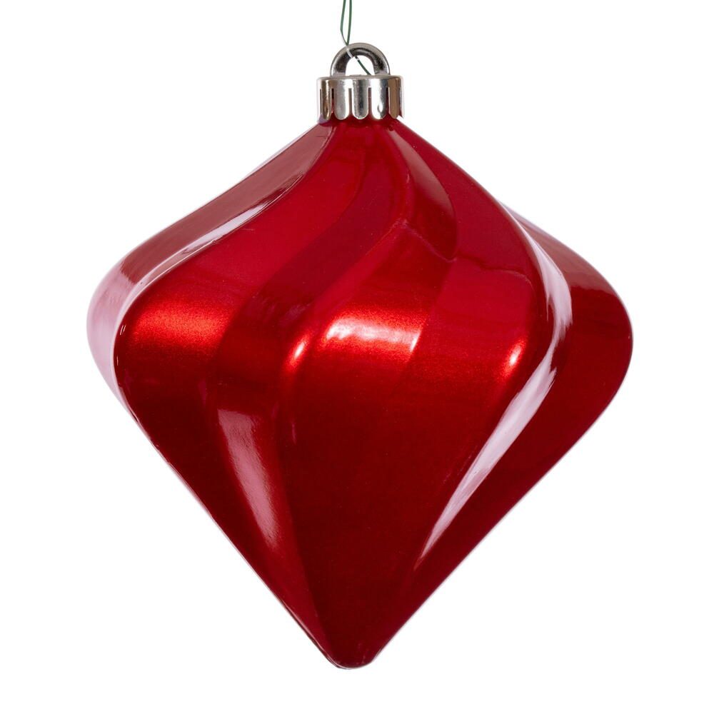 6" Candy Swirl Diamond Ornament UV (Bag of 3)