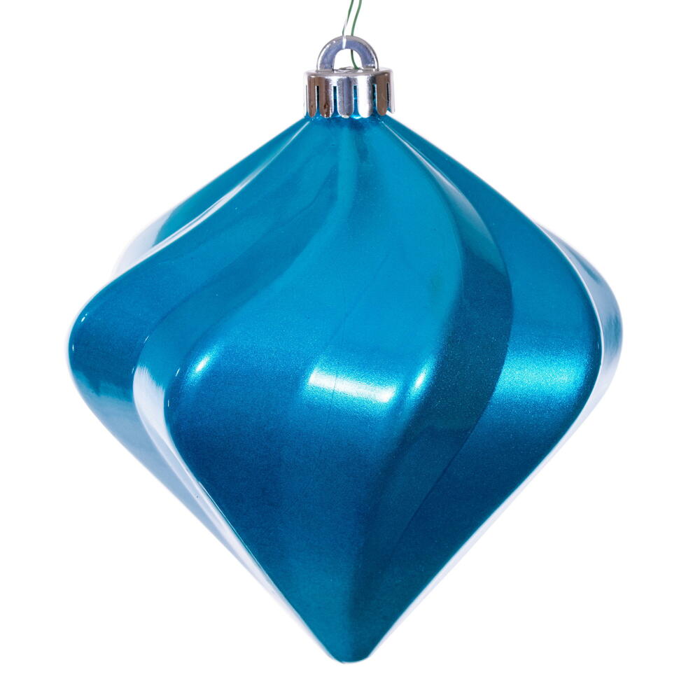 6" Candy Swirl Diamond Ornament UV (Bag of 3)
