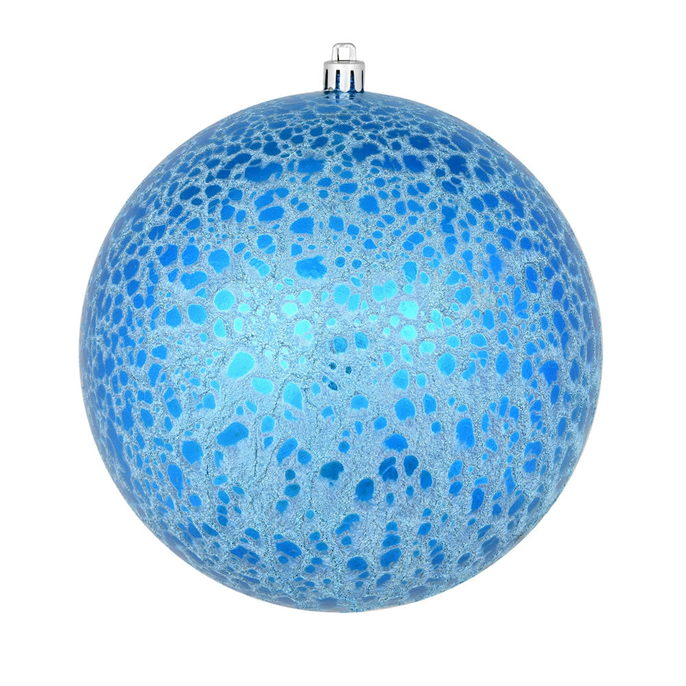 6" Crackle Ball Ornament - Set of 4