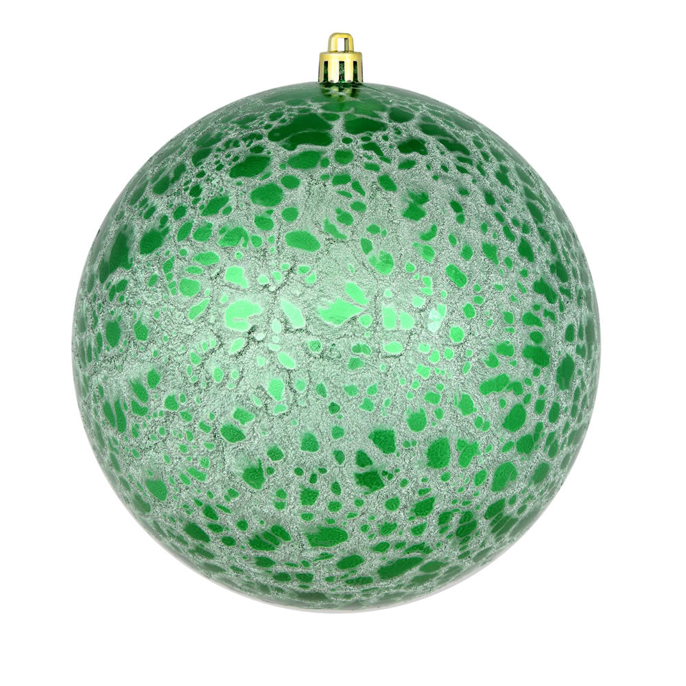 4" Crackle Ball Ornament - Set of 6