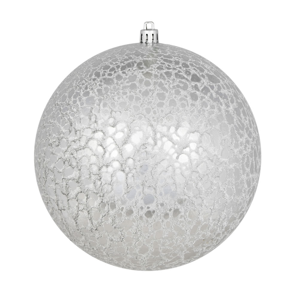 4" Crackle Ball Ornament - Set of 6