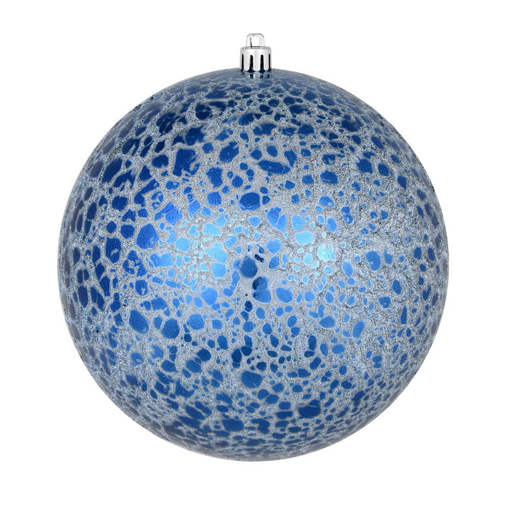 6" Crackle Ball Ornament - Set of 4