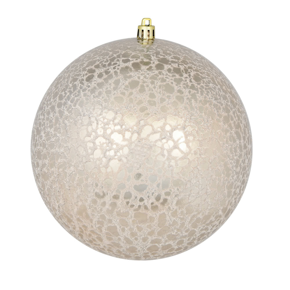 4" Crackle Ball Ornament - Set of 6