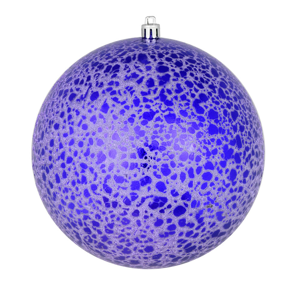 6" Crackle Ball Ornament - Set of 4