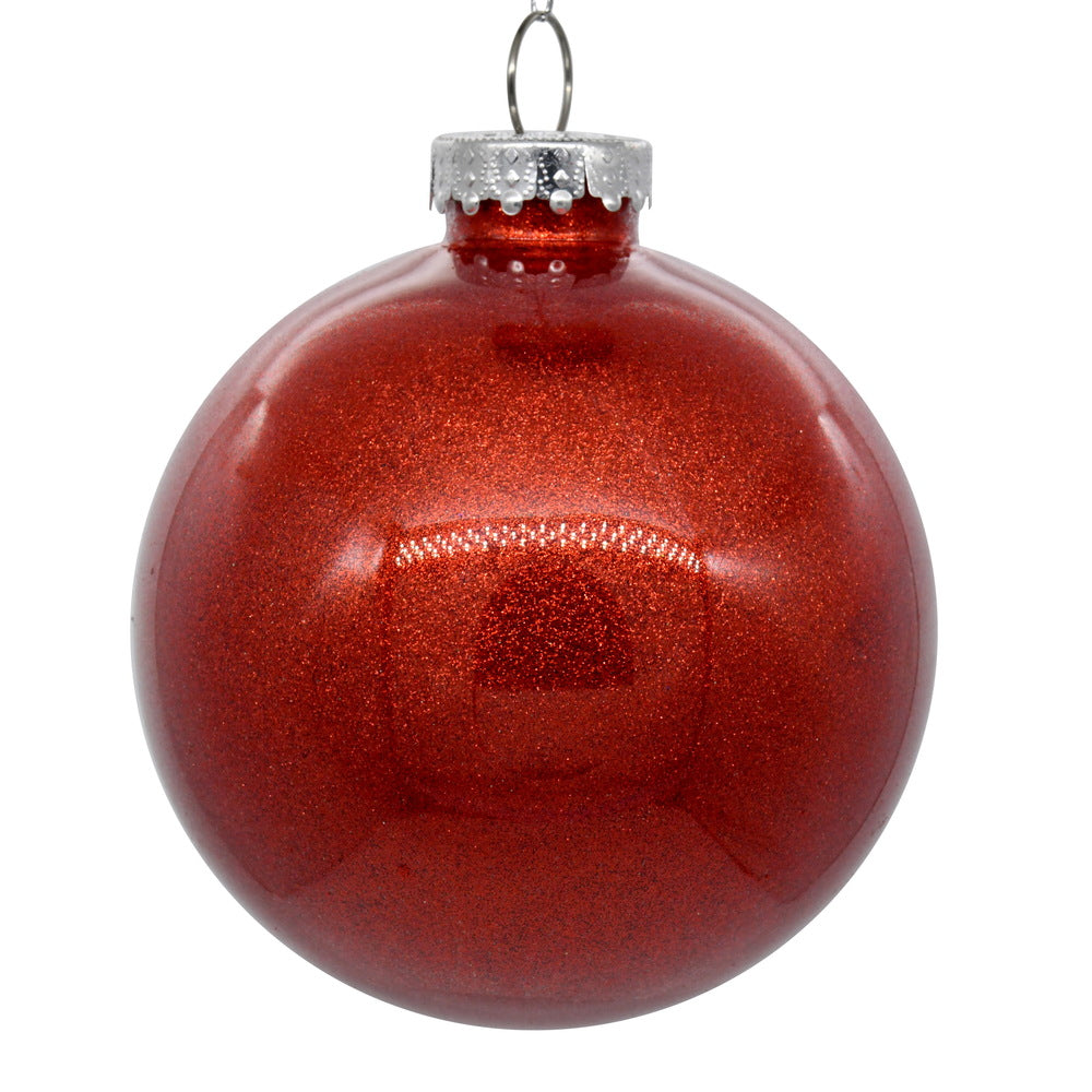 4" Glitter Clear Ball - Set of 6