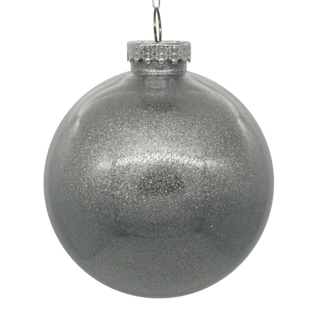 3" Glitter Clear Ball - Set of 12