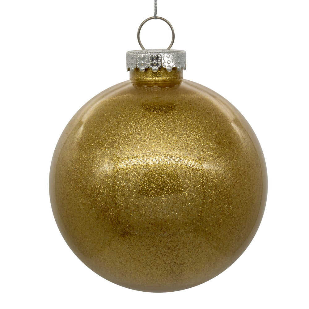 4.75" Glitter Clear Ball - Set of 4