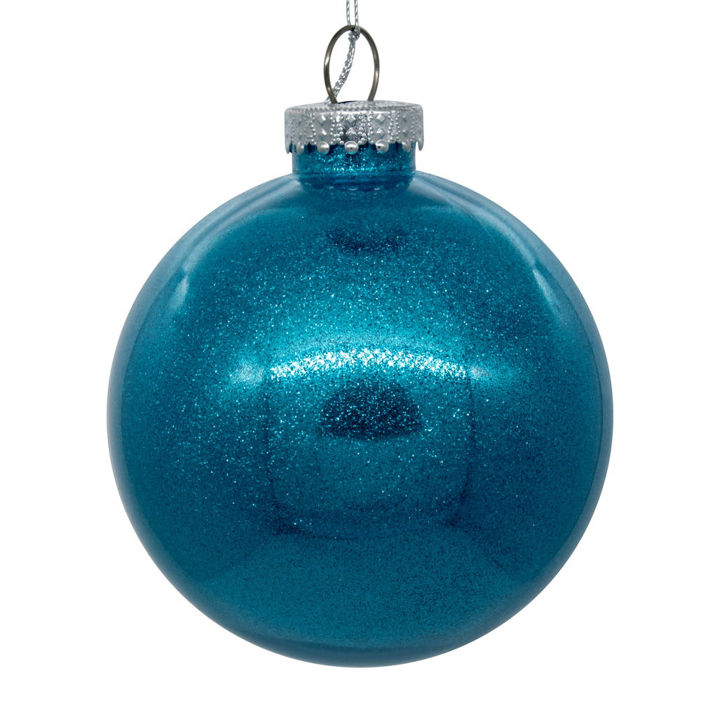 4" Glitter Clear Ball - Set of 6