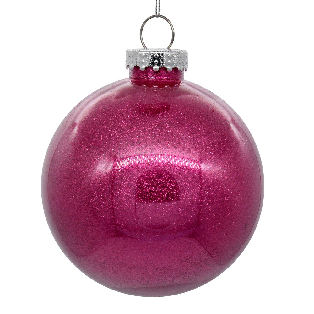 4.75" Glitter Clear Ball - Set of 4