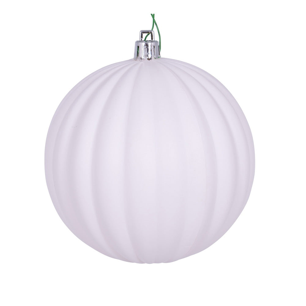 4" Shiny Lined Ball Ornament - Set of 6