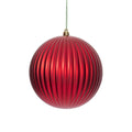 6" Shiny Lined Ball Ornament - Set of 4