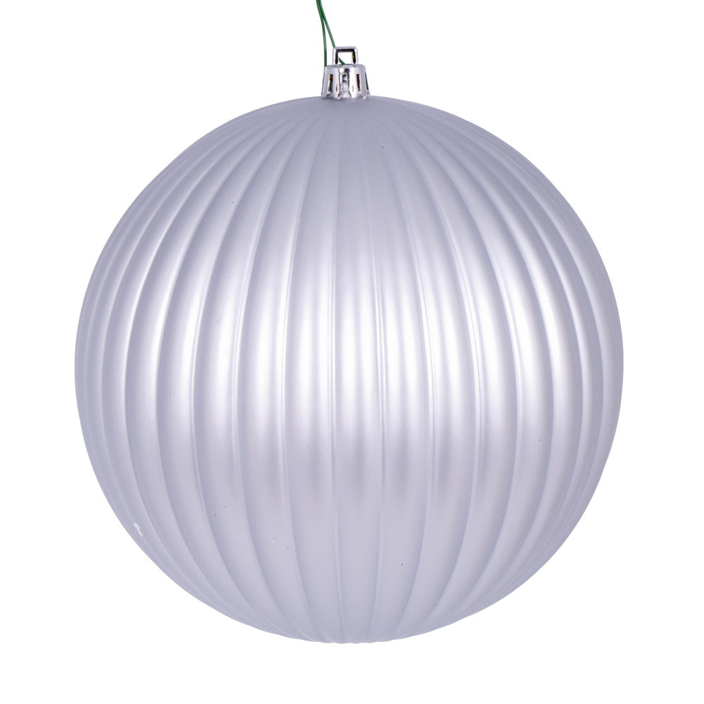 6" Shiny Lined Ball Ornament - Set of 4