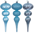 8" Swirl Finial Ornament Set of 6