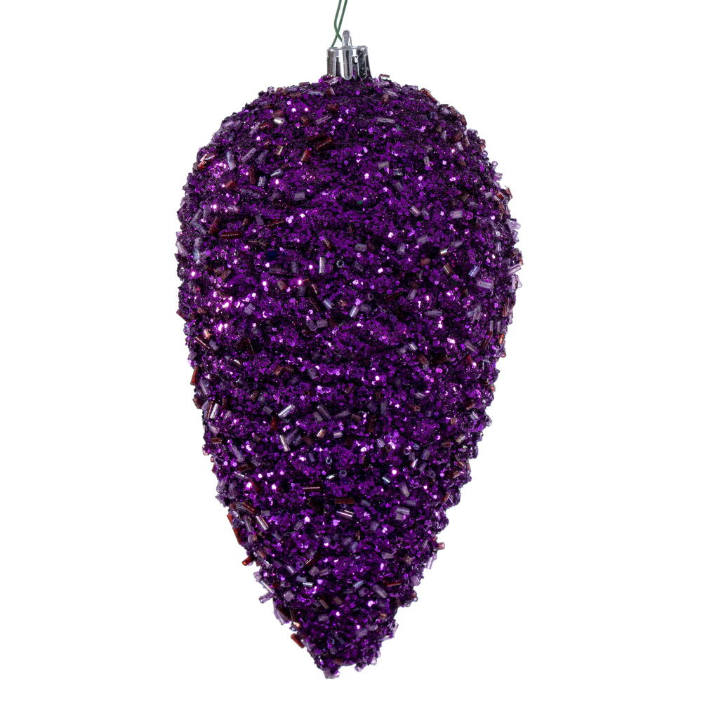 7" Glitter Pinecone - Set of 4