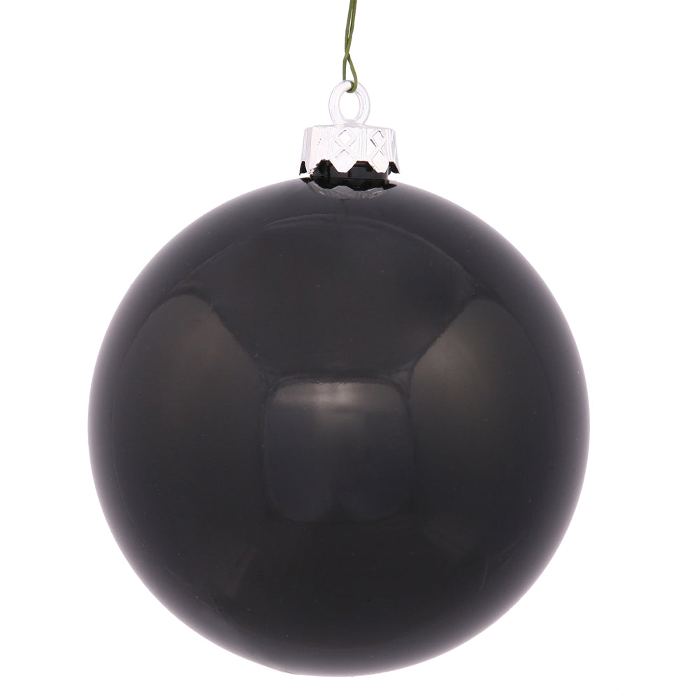 Black - Shatterproof Ball Christmas Tree Ornaments