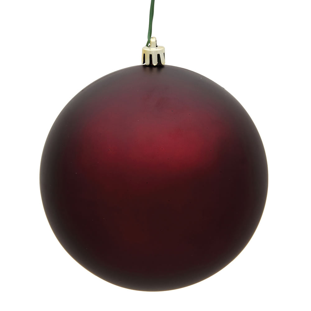 Burgundy - Shatterproof Ball Christmas Tree Ornaments