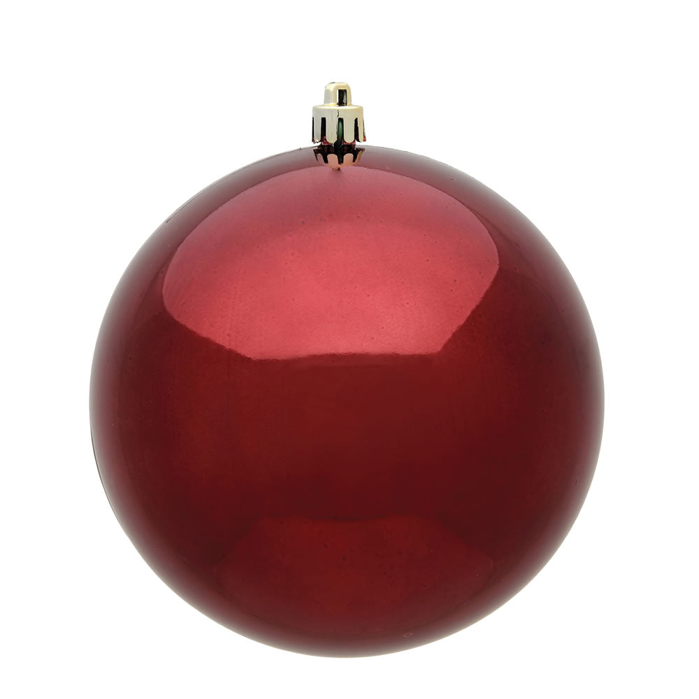 Burgundy - Shatterproof Ball Christmas Tree Ornaments