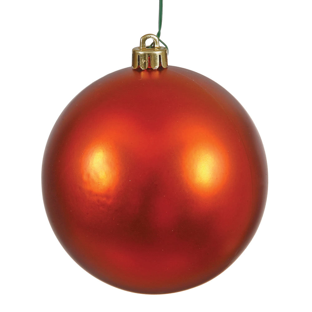 Burnished Orange - Shatterproof Ball Christmas Tree Ornaments