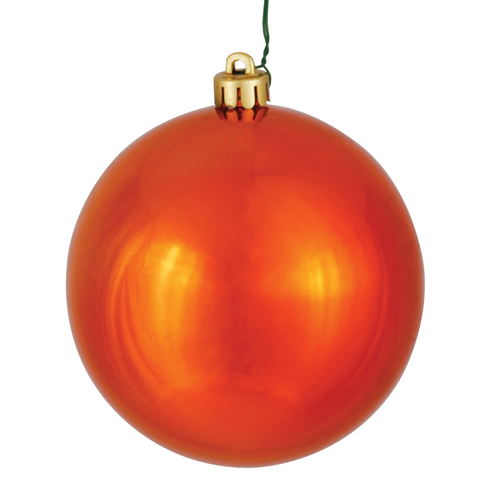Burnished Orange - Shatterproof Ball Christmas Tree Ornaments