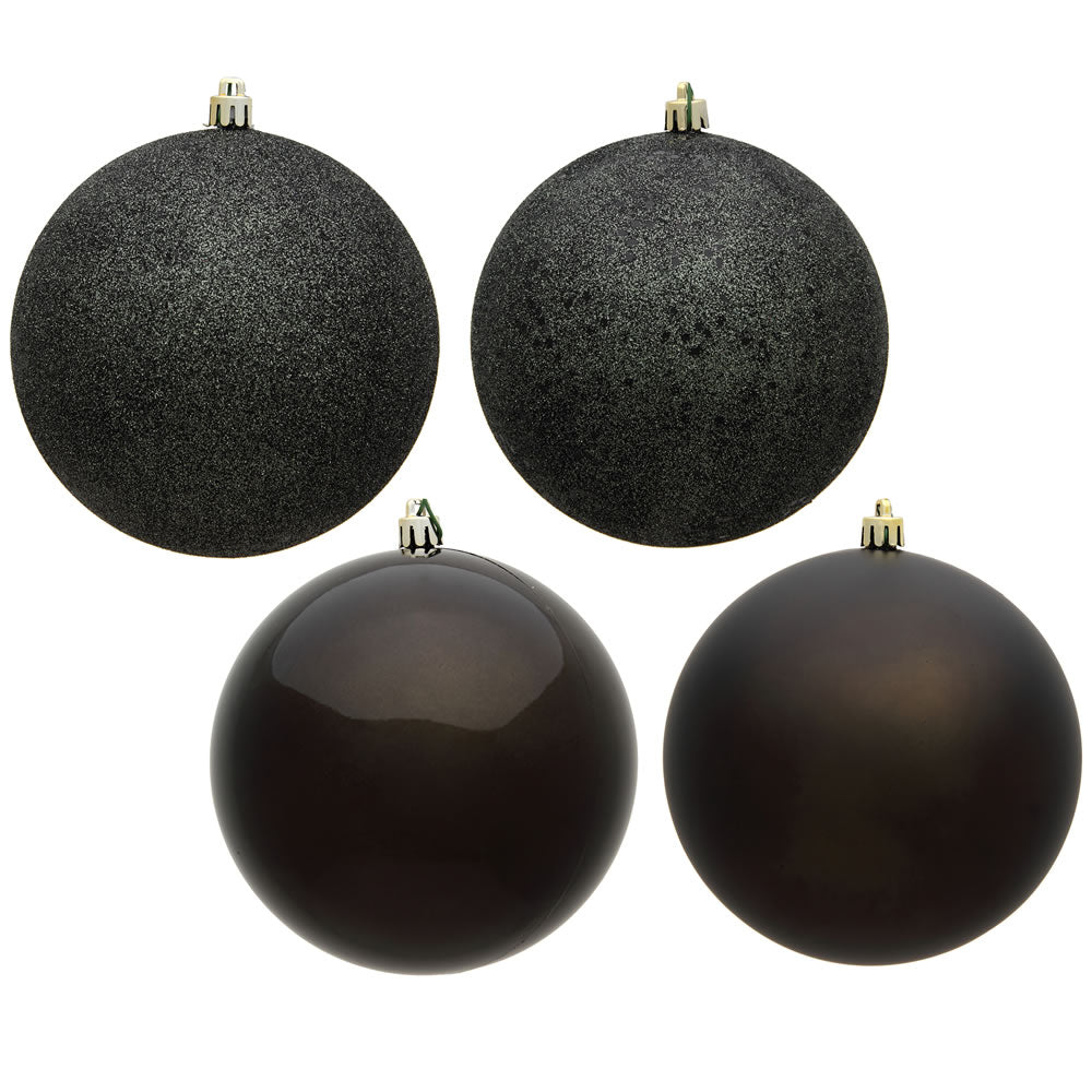 8" - 4 Finish Shatterproof Ornaments with Drilled and Loop Cap