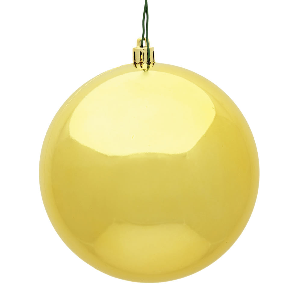 Honey Gold - Shatterproof Ball Christmas Tree Ornaments