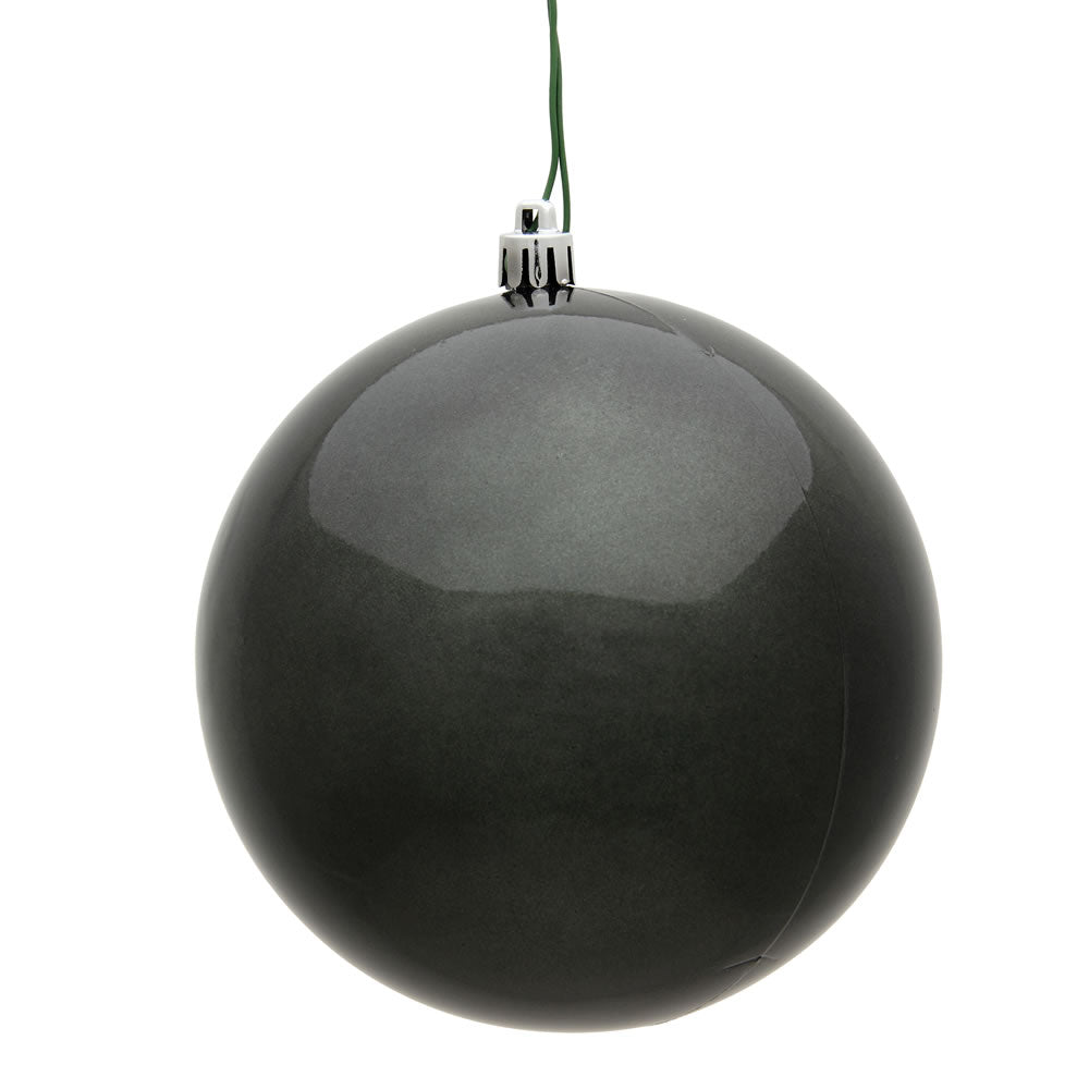 Pewter - Shatterproof Ball Christmas Tree Ornaments