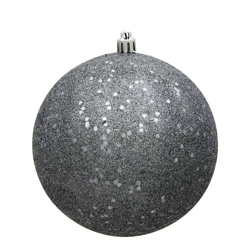 Pewter - Shatterproof Ball Christmas Tree Ornaments