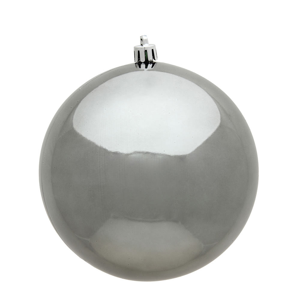 Pewter - Shatterproof Ball Christmas Tree Ornaments