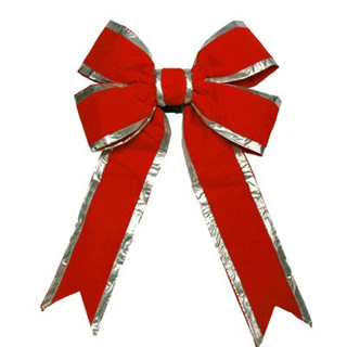 Premium Velvet Structural Christmas Bow - Outdoor UV Treated (24")