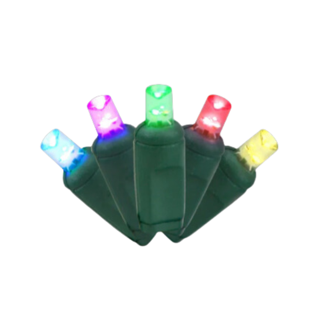 LED 5MM RGBWW and RGBPW Light Sets - FestivePro Coaxial Connection (25 Ct / 4")