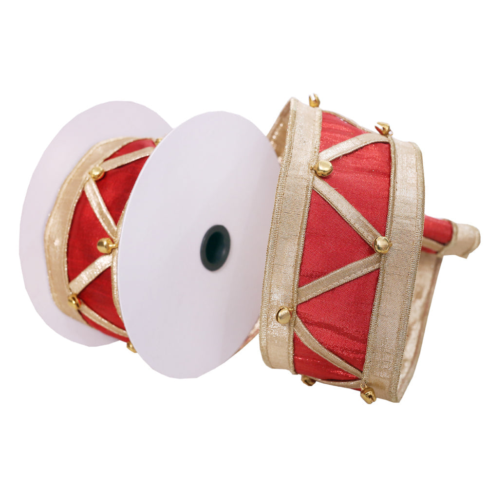 2.5" x5 Yards Red/Gold Nut Cracker Ribbon