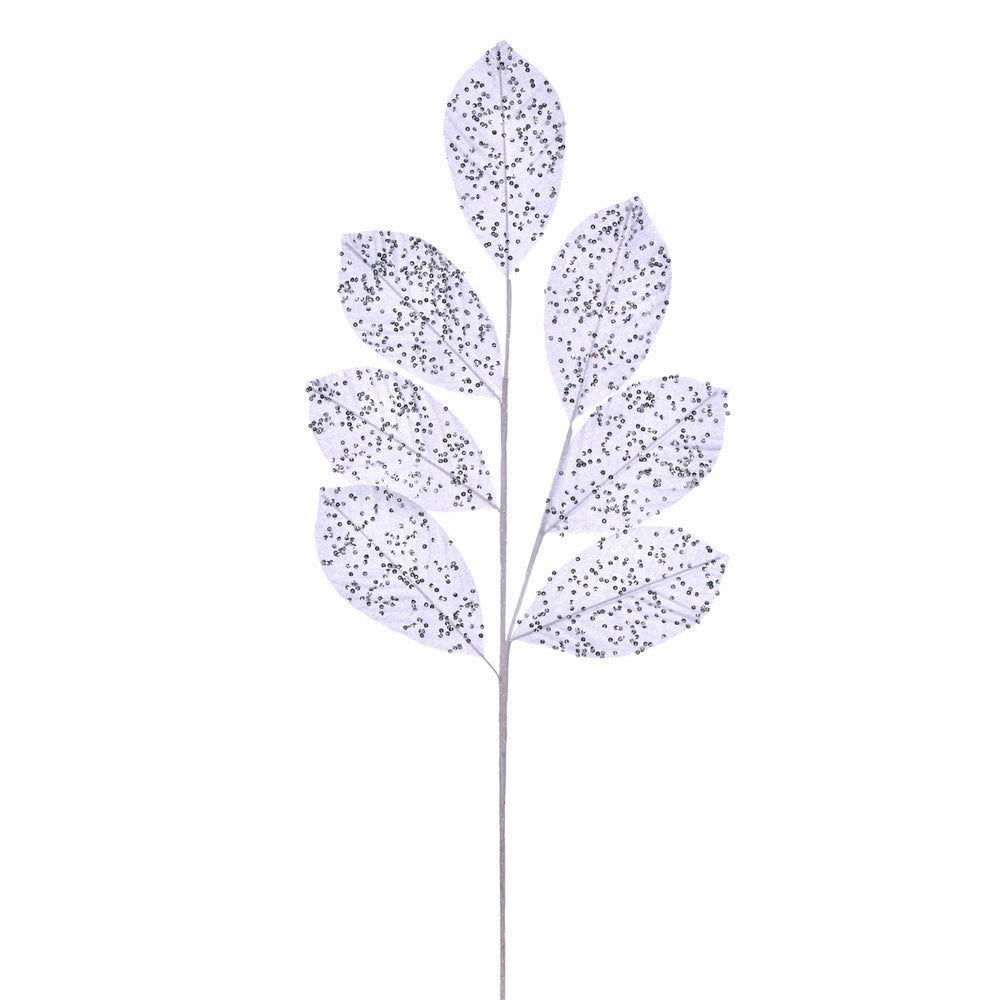 27" Glitter Leaf Spray - Set of 4