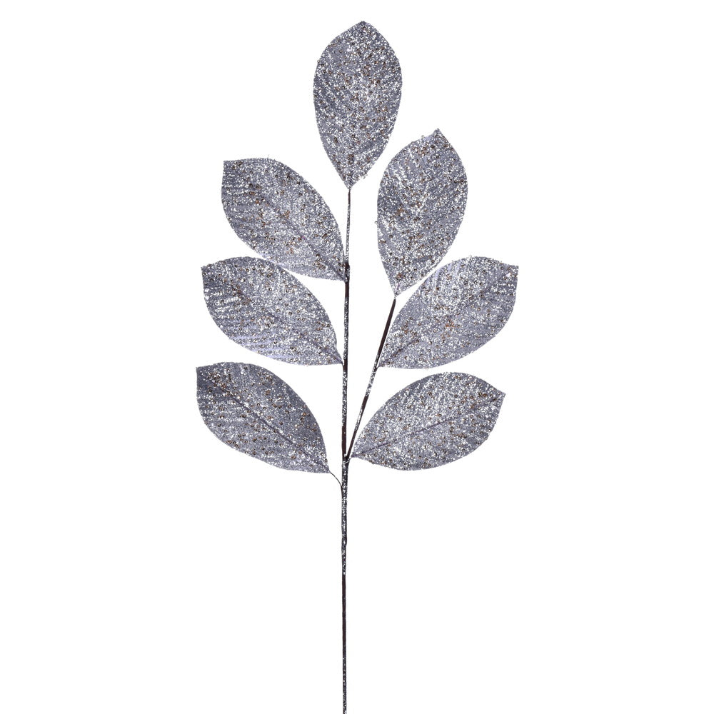 27" Glitter Leaf Spray - Set of 4